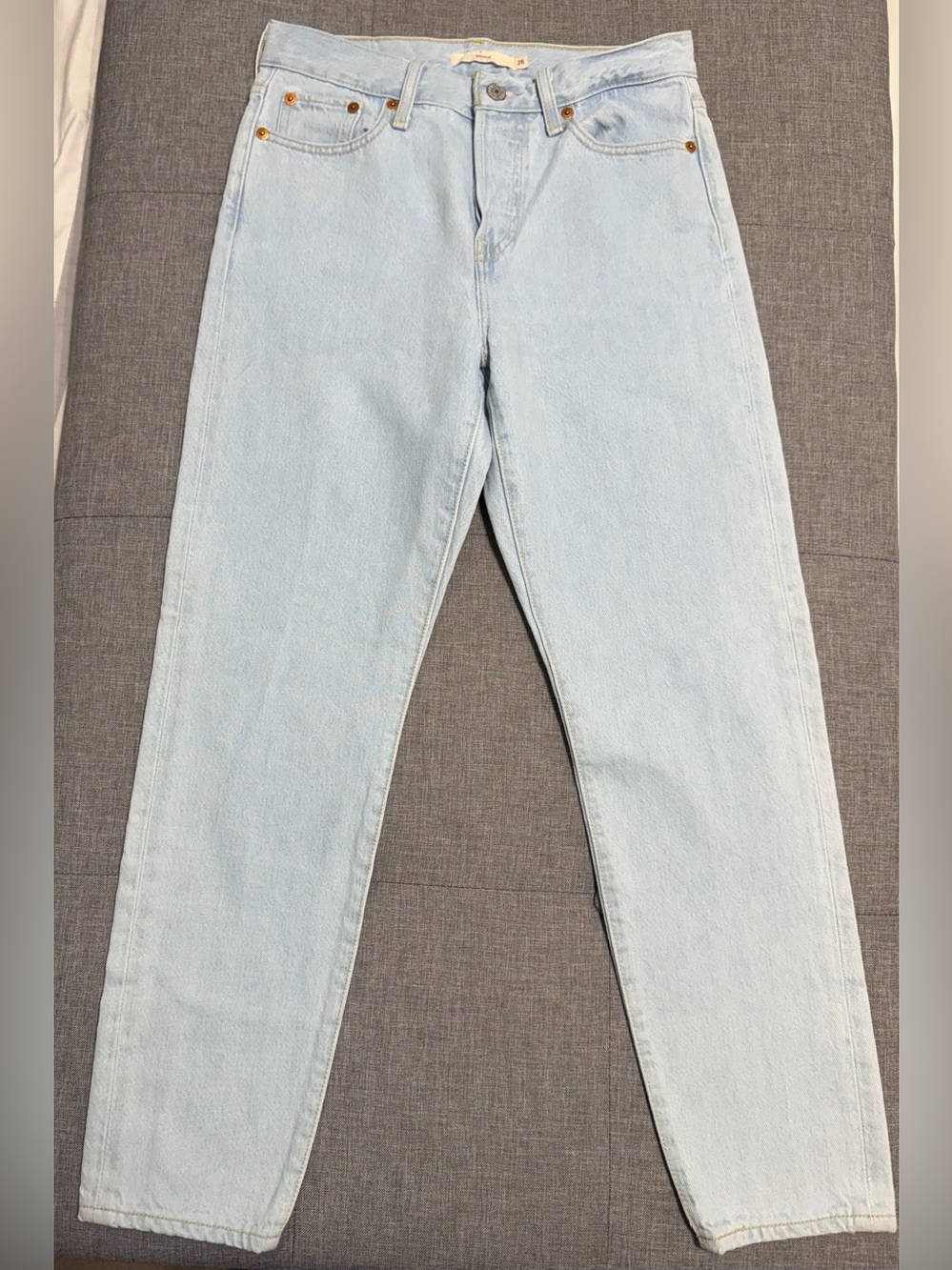 Levi's Wedgie Fit High Rise Straight Jeans Light Wash Sz 26